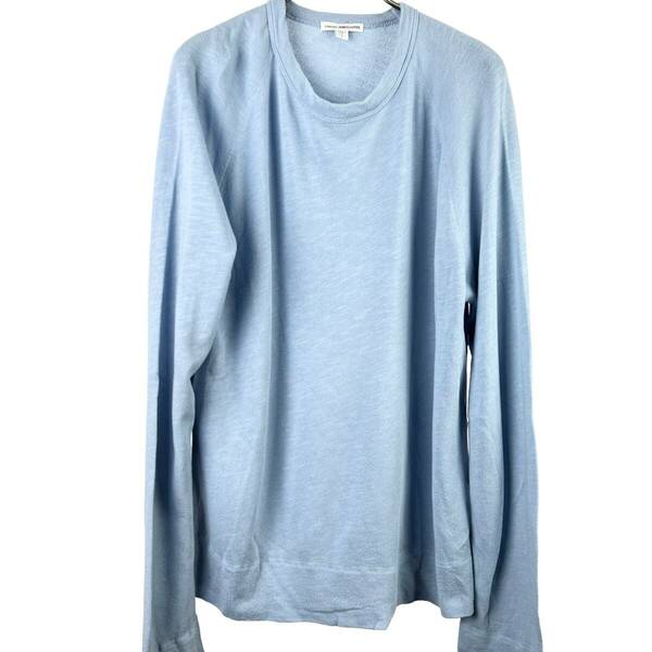 JAMESPERSE(ジェームスパース) Cotton Rayon Polyester Longsleeve T Shirt (blue)