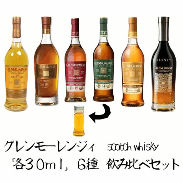 グレンモーレンジィ各30ml6種量り売りお試し飲み比べセット