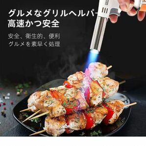 トーチバーナー ガスバーナー 料理用 BBQ バーベキュー 炙り調理 溶接 キャンプ お菓子作り 炭火起こし アウトドア 焼肉の画像10