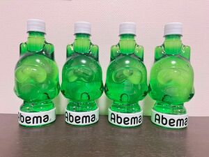 Ameba abema TV アベマくん完全非売品ペットボトル4本 水 ミネラルウォーター 緑 アベマ君