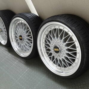 使用期間3ヶ月☆★BBS スーパーRS ルック BBS正規品エンブレム 19x8.5J +42 5H- PCD100/114.3マルチ 4本セット work rays プリウス86の画像10