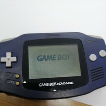 Nintendo GBA ゲームボーイアドバンス 本体 ブルー 起動確認 GAME BOY ADVANCE 本体のみ ネコポス 税なし_画像2