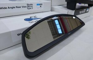 BMW&MINI(前期) ワイド・リアビューミラー/クローム LOGO入り【Studie/スタディ製】新品/2018年以前モデル用/