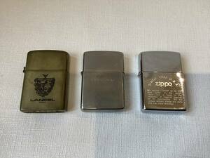 zippo ライター　2個、LANCEL 1個