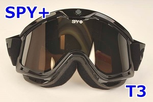SPY T3 ブラック色フレーム ブロンズ系レンズ スノーゴーグル アジアンフィット スパイ R2403-213