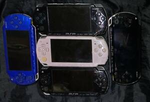 5台セット/SONY/ソニー PSP 2000番3台 1000番2台 バッテリーパック無 まとめ 動作未確認 ジャンク品/　SONY/ソニー