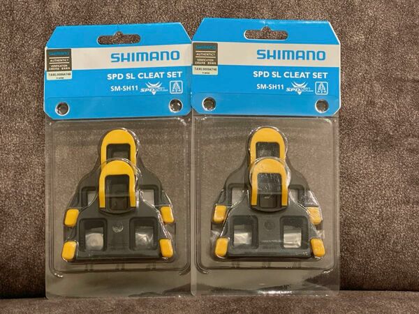 ☆週末限定価格☆【新品・未使用】シマノ SM-SH11 SPD-SL クリートセット 黄色　2個セット