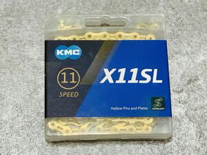 【新品・未使用】KMC X11SL 軽量チェーン 11速用 ゴールド