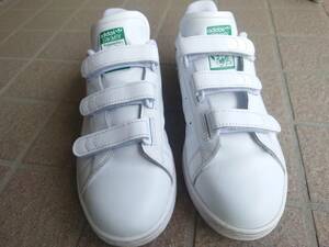  スタンスミス ベルクロ 白、緑 STANSMITH CF STAN SMITH 天然皮革 24cm