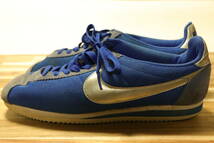 27cm NIKE CLASSIC CORTEZ NYLON ナイキ クラシック コルテッツ ナイロン 青 銀 2015 ブルー シルバー 532487-404 US9_画像4