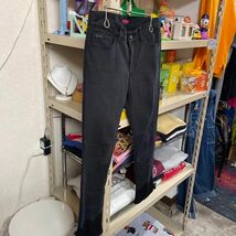 良品 TO BE CHIC トゥービーシック アンクル デニム パンツ ジーンズ ブラック サイズ42 W5R54-632-09_画像2