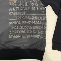 ☆未使用 タグ付 LOUIS VUITTON ルィヴィトン Voyage Sweatshirt コットン スウェット ラグランスリーブ ネイビー トレーナー メンズ (L)_画像4