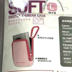 デジカメケース★伸縮素材★カラビナ付★内寸：幅64×奥行33×高さ108mm★ピンク★エレコムの画像8