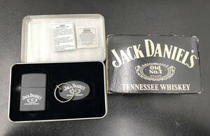 #10036C 【未使用品】★ZIPPOジッポー　ライター　JACK DANIELS　ジャックダニエル　ライター＆キーホルダー　ケース入り★【動作未確認】