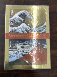 #9838 【未開封品♪♪】☆★Greetings from Japan グリーティング JAPAN 葛飾 北斎 富嶽三十六景 神奈川沖浪裏 凱風快晴 24K 日本郵便★☆