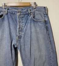 90's フランス製 ビンテージ▽Levis 501 リーバイス ビッグサイズ デニムパンツ ジーンズ W38 水色 ライトブルー 5010182_画像3