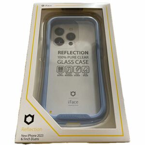 iPhone 15 Pro iFace Reflection 強化ガラスクリア スマホケース 41-959183（ペールブルー）