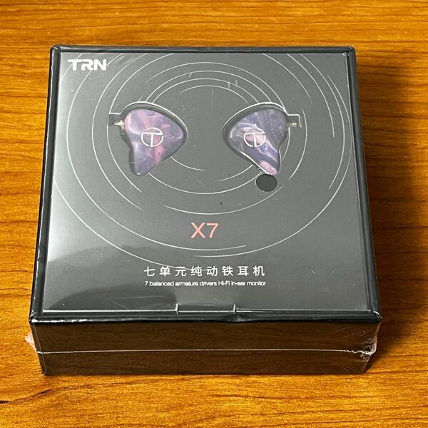 新品未開封 TRN X7 7BAイヤホン マイク付きモデル パープル