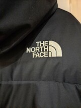 クリーニング済　ダウンジャケット ノースフェイス ブラック THE NORTH FACE 黒 ヌプシ　ロングダウン　メンズL　_画像3