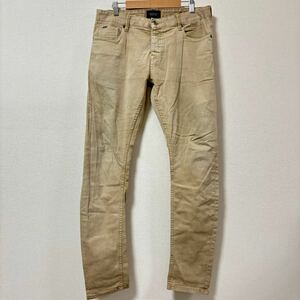 【SCOTCH&SODA】スコッチアンドソーダ チノパン ベージュ ボタンフライ スリム スキニーパンツ ストレッチ メンズ サイズW31/Y5209 SS