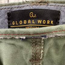 【GLOBAL WORK】グローバルワーク カーゴパンツ ストレッチ ストレート 普段着 ミリタリー カジュアル カーキ メンズ サイズM/Y5322QQ_画像8