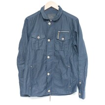 【MEN'S MELROSE】メンズメルローズ ジャケット ネイビー系 紺 コットン 綿 麻 定番 重ね着 春服 紳士 こなれ感 メンズ サイズ4 /Y6168LL_画像1