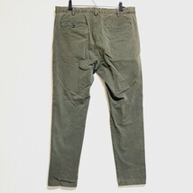 【UNIQLO】ユニクロ チノパン カーキ 深緑 綿 着回し ストレッチ シンプル ラクチン 大人スタイル 美品 紳士 メンズ サイズw88 Y6289HH/_画像2