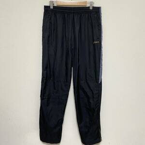 [asics] Asics nylon pants training pants black warm-up sport car ka car ka pants men's size L/Y6669RR