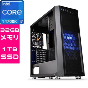 14世代 Core i7 ゲーミングPC カスタム BTO デスクトップ 14700K 32GB 1TB RTX4060 RTX4070