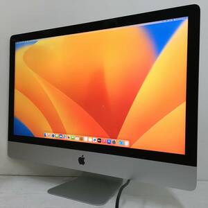 ☆【美品 27インチ】Apple iMac (Retina 5K, 27-inch, 2017) A1419 Core i5(7500)/3.4GHz RAM:8GB/SSD:1TB Ventura ケーブル付属 動作品