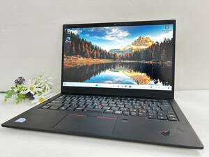 【良品 14インチ】Lenovo 7th Gen ThinkPad X1Carbon 2019 20QES21700『Core i5(8265U) 1.6GHz/RAM:8GB/NVMe SSD:256GB』Win11Pro 動作品