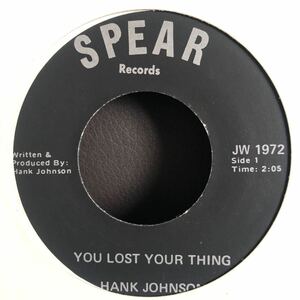 FUNK45 rare HANK JOHNSON/YOU LOST YOUR THING