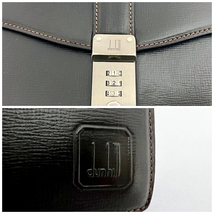 [1円スタート]美品 dunhill ダンヒル ダイヤルロック式 ビジネスバッグ クラッチバッグ セカンドバッグ 書類バッグ ブラック系 ブラウン系_画像7