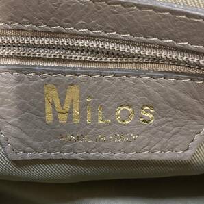 MS-5262-1 ミロス MILOS 2WAY ショルダーバッグ ハンドバッグ レザー ベージュの画像7