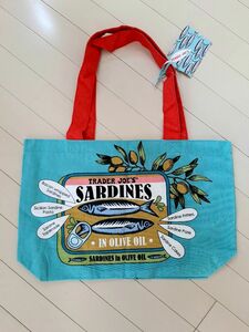 新品☆トレーダージョーズ エコバッグ Trader Joe トレジョ トートバッグ オイルサーディン TRADER JOE'S