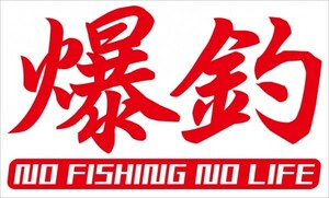 爆釣 カッティングステッカー Ｎデザイン NO FISHING NO LIFE 文字変更可能