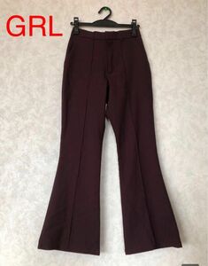 GRL レディース　ボトムス　スラックス パンツ size Ｓ　ワインカラー ストレッチ ブーツカット