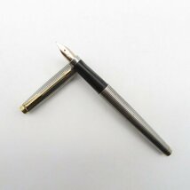 PARKER パーカー 万年筆 ペン先 14K XF STERLING CAP ＆ BARREL スターリングシルバー USA製 筆記未確認_画像1