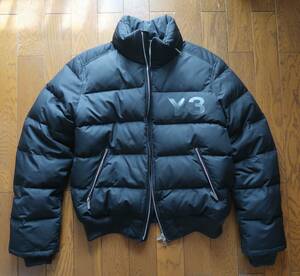 Y3 DOWN JACKET Wジップ ダウンジャケット 胸ロゴ 黒 M