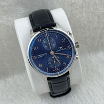 IWC ポルトギーゼ クロノグラフ 自動巻き メンズ 腕時計 大人気_画像1