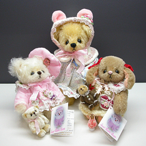 S3267 ☆ Sweet Hearts Bears 作家 深田 日実子 3体セット テディベア アーティスト くま アニマル 動物 正規品_画像1