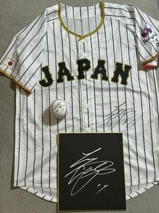 WBC【大谷翔平】ユニフォーム　3点セット！直筆サインユニフォーム 直筆サイン色紙 直筆サインボール 侍ジャパン JAPAN 1円スタート！