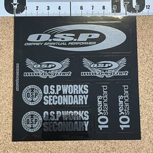 O.S.P. 10周年 オリジナルステッカー シルバー OSP WORKS SECONDARY 10 years standard