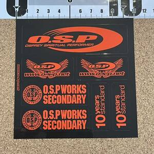 O.S.P. 10周年 オリジナルステッカー レッド OSP WORKS SECONDARY 10 years standard