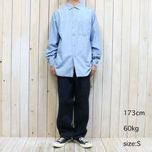 新品 定価27,500円 Size XL NANAMICA Regular Collar Chambray Shirt 23AW 長袖シャツ ナナミカ SUGF359 INDIGO BLEACH 日本製 正規店購入_画像8