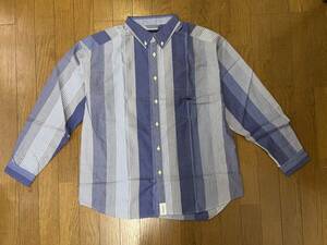 新品 DESCENDANT HYANNIS MULTI STRIPE B.D. LS SHIRT Size 1 マルチストライプシャツ 212BRDS-SHM02 NAVY 正規店購入