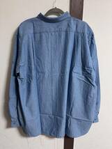 新品 定価27,500円 Size XL NANAMICA Regular Collar Chambray Shirt 23AW 長袖シャツ ナナミカ SUGF359 INDIGO BLEACH 日本製 正規店購入_画像3