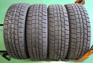 送料無料　スタッドレス　185/70R14　DUNLOP　WM02　2020年製　4本セット　7mmぐらい