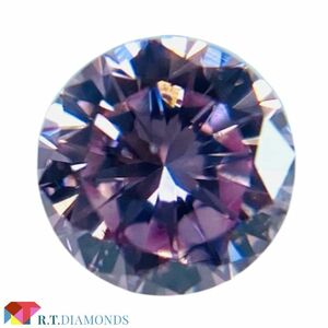 FANCY INTENSE PURPLISH PINK 0.105ct RD/RT2279/CGL