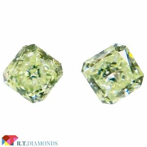 LIGHT YELLOW GREEN 0.110ct/0.113ct SQ/RT2529/CGL